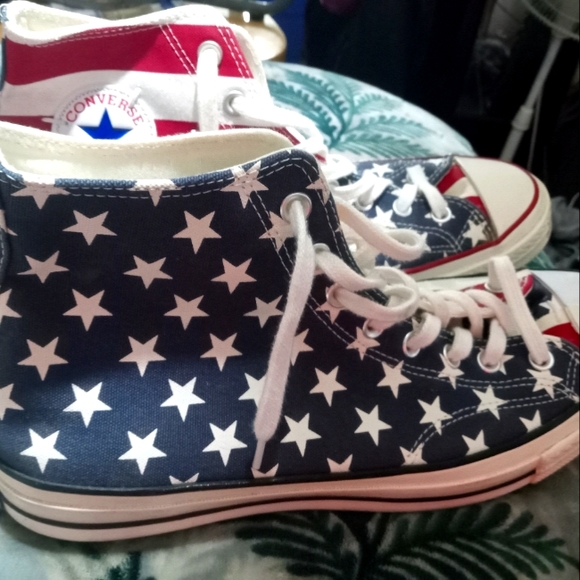 American flag Converse shoes size 11 and 1/2
